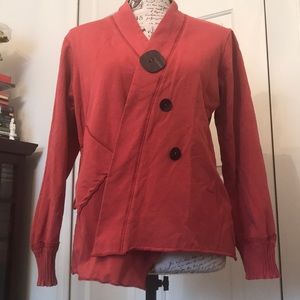 Fenini designer red cotton blazer Sz M. Like new
